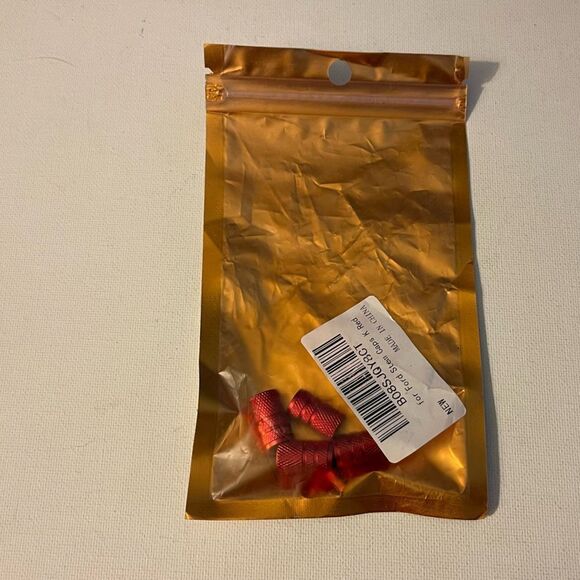 Ford logo valve Stem caps in Red set of 4 NWT - Picture 4 of 4